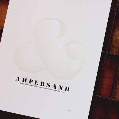 Bespoke Press Letterpress Ampersand Print