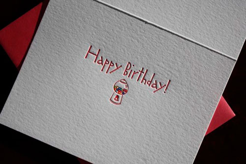 Paper Wheel Letterpress Cards